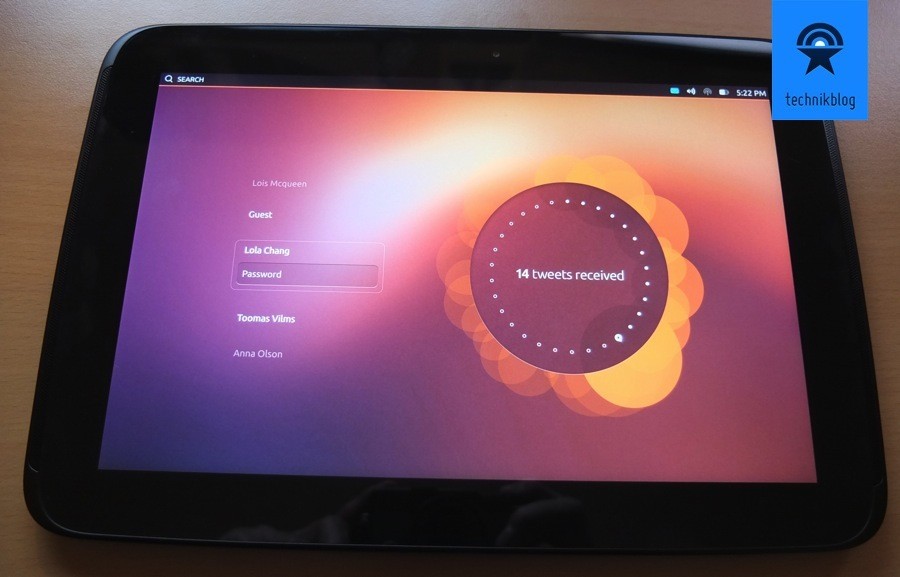 Lockscreen Multiuser auf Ubuntu für Tablets