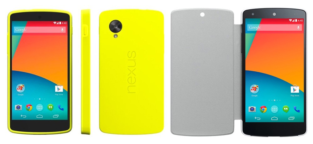 Nexus 5 Zubehör: Links mit Schutzhülle und rechts das Quick-Cover