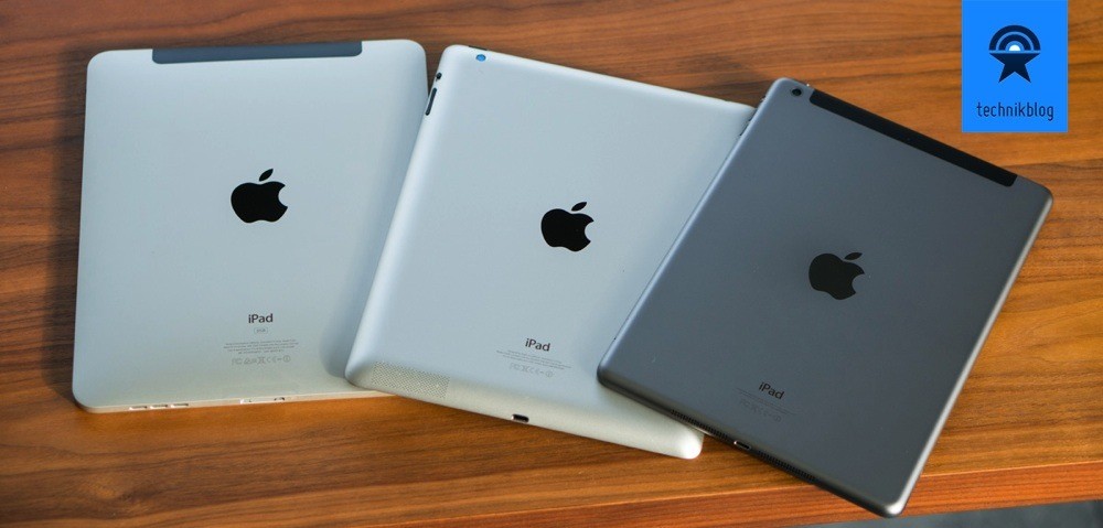 Apple iPad Air im Vergleich mit seinen Vorgängern