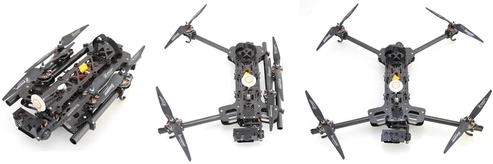 Black Snapper Quadcopter - Ausleger können eingeklappt werden für einfachen Transport