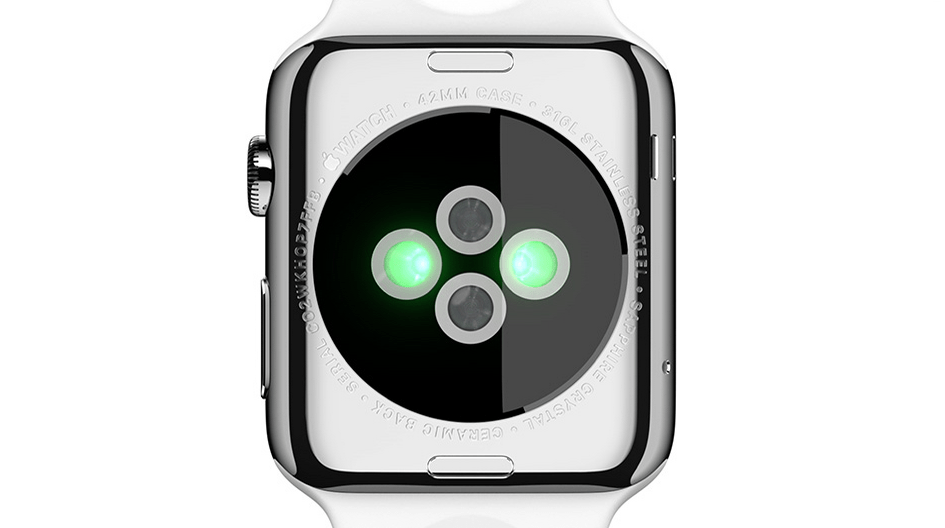 Apple Watch mit Sensoren auf der Rückseite