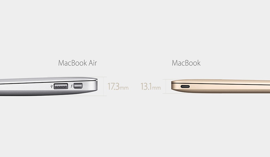 MacBook ist dünner als das bisherige MacBook Air