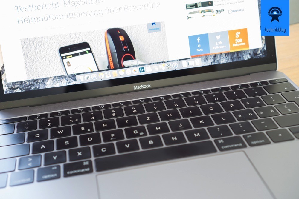 Apple MacBook - Die Tastatur nützt die volle Breite aus