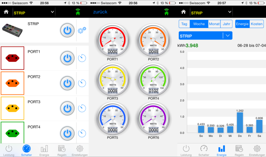 maxsmart System - Screenshot aus der iPhone App - 2