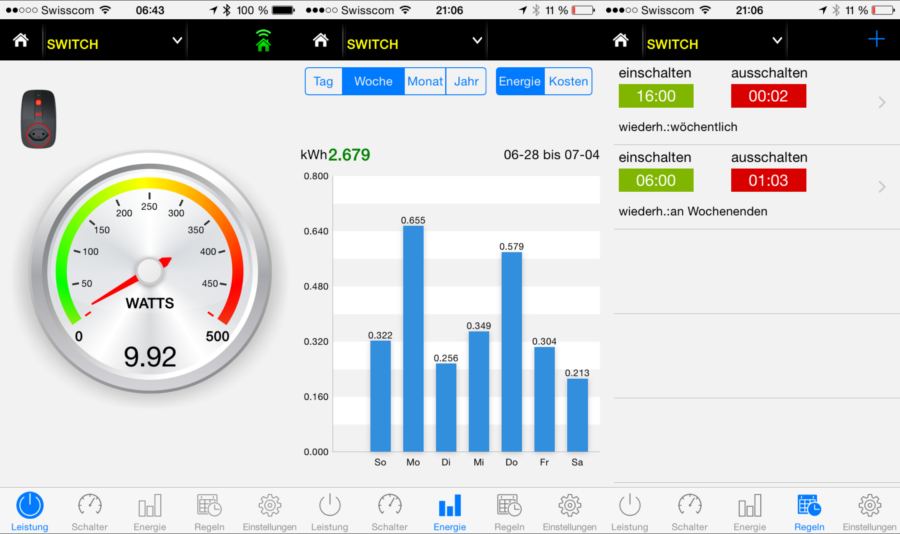 maxsmart System - Screenshot aus der iPhone App