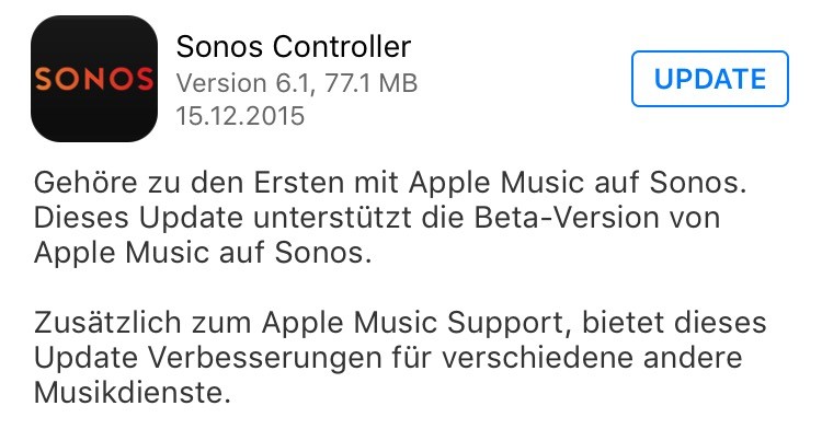 Apple Music auf Sonos